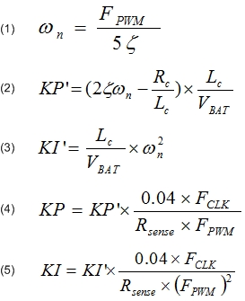 TLE8242-2 KP and KI equations